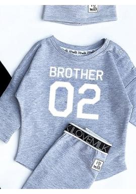 Mikina s nápisem " brother 02" I LOVE MILK