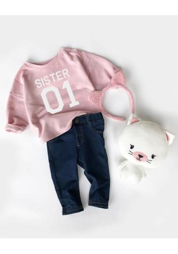 I LOVE MILK mikina s nápisem sister 01