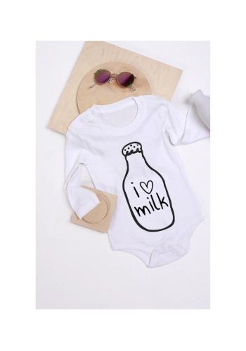 Kojenecké body I LOVE MILK s dlouhým rukávem