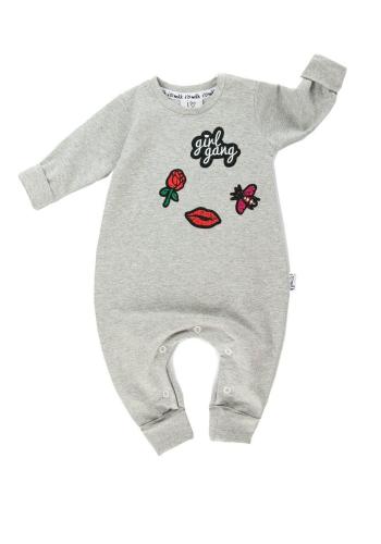 Dívčí šedý I LOVE MILK overal