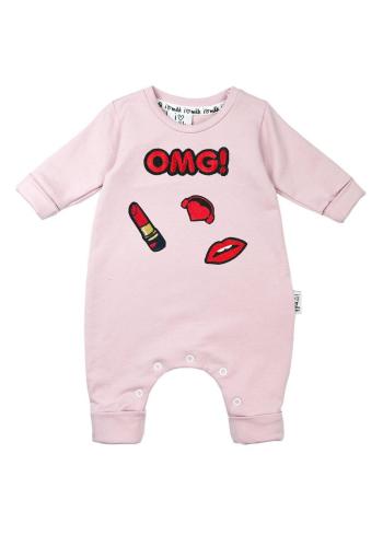 Dětský I LOVE MILK overal s nášivkami