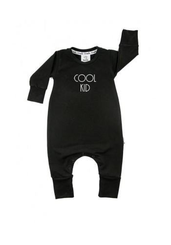 Černý overal I LOVE MILK s nápisem cool kid