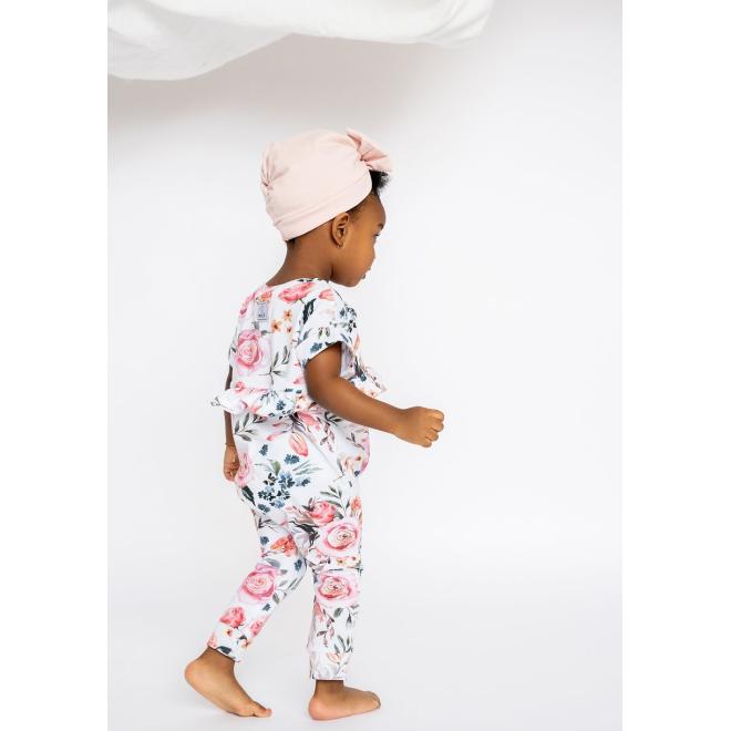 Dívčí čepice s mašlí I LOVE MILK v růžové barvě