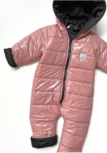 Pudrový zateplený overal I LOVE MILK