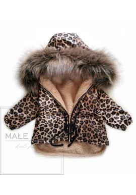 Přechodná parka s leopardím vzorem pro děti