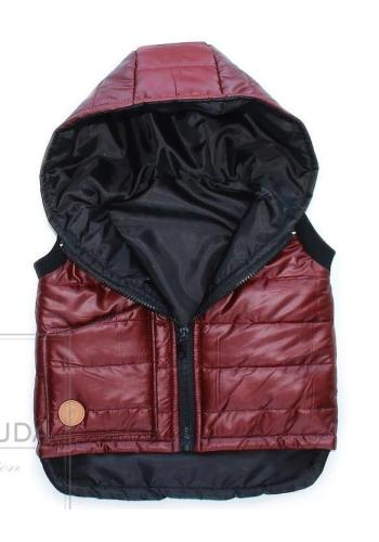 Vesta bez rukávů v bordó barvě pro děti
