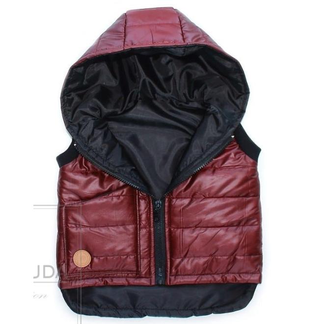 Vesta bez rukávů v bordó barvě pro děti