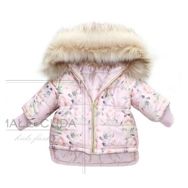 Zimní park světle růžové barvy pro dívky