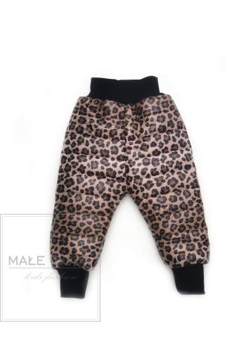 Leopardí oteplené kalhoty na zimu