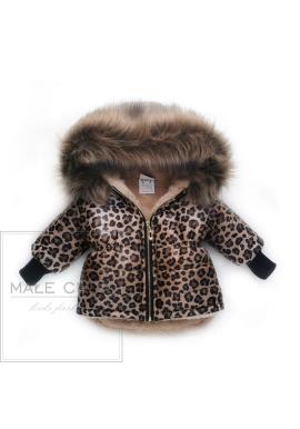 Leopardí zimní bundička pro děti