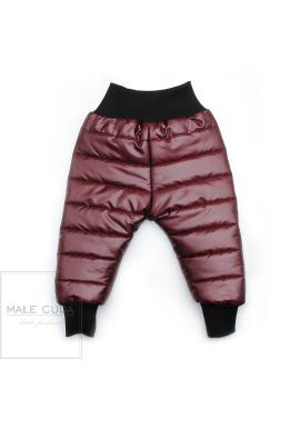 Bordové oteplené kalhoty pro děti