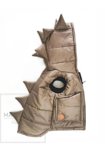 Hnědá dračí vesta s kapucí
