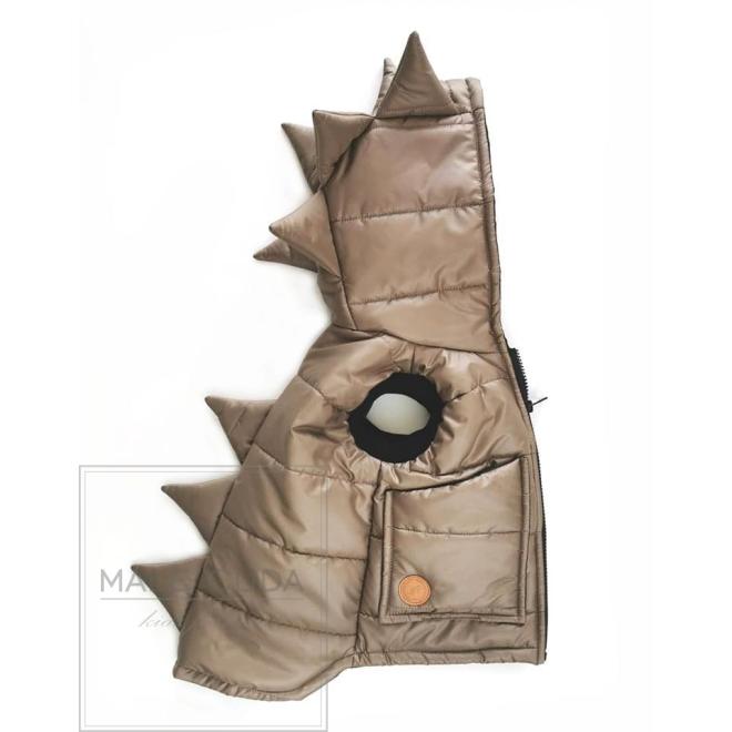 Hnědá dračí vesta s kapucí