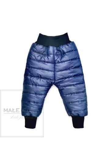 Dětské oteplené kalhoty tmavě modré barvy