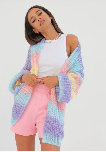 Barevný cardigan I LOVE MILK v pastelových barvách