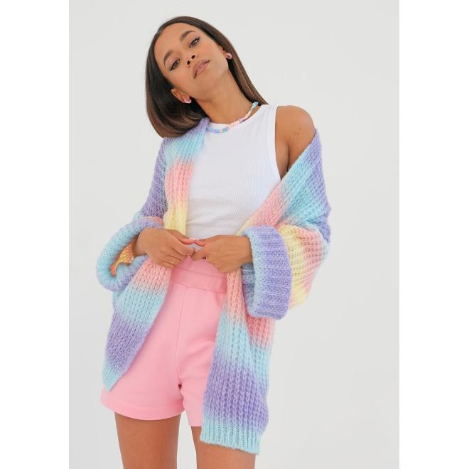 Barevný cardigan I LOVE MILK v pastelových barvách