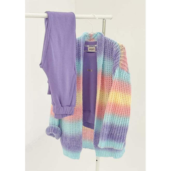 Barevný cardigan I LOVE MILK v pastelových barvách