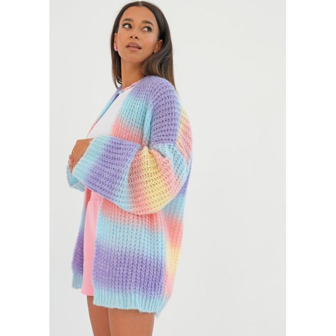 Barevný cardigan I LOVE MILK v pastelových barvách