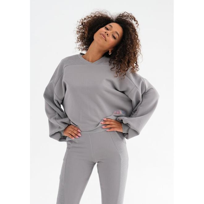 Šedá MOSQUITO mikina s volnými rukávy