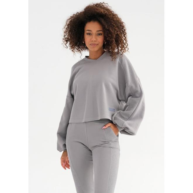 Šedá MOSQUITO mikina s volnými rukávy