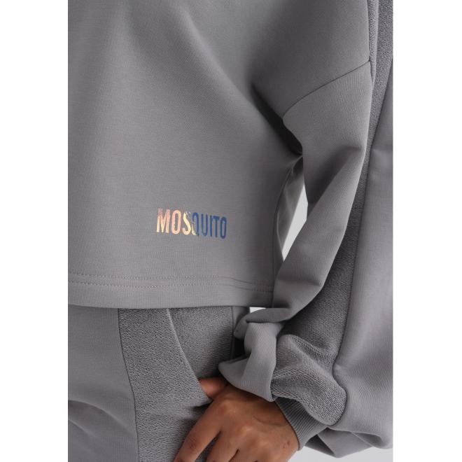 Šedá MOSQUITO mikina s volnými rukávy
