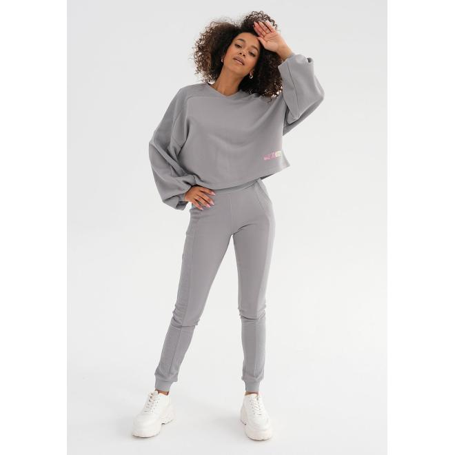 Šedá MOSQUITO mikina s volnými rukávy