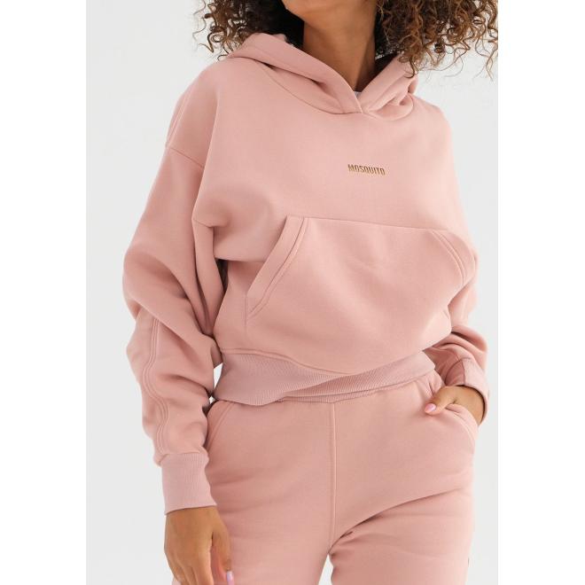 Růžová MOSQUITO souprava tepláků a mikiny s kapucí