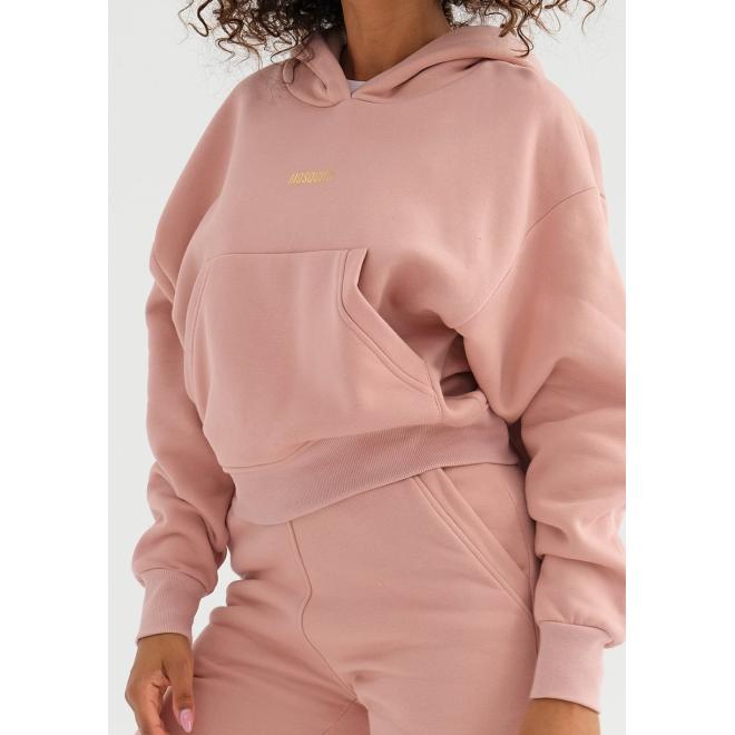 Růžová MOSQUITO souprava tepláků a mikiny s kapucí