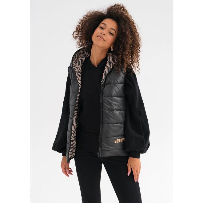 Černá vesta MOSQUITO s kapucí