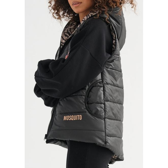 Černá vesta MOSQUITO s kapucí