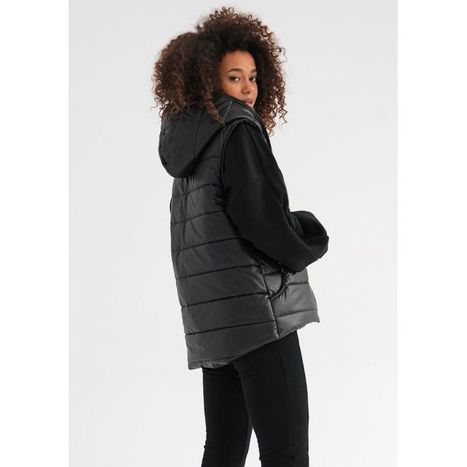 Černá vesta MOSQUITO s kapucí