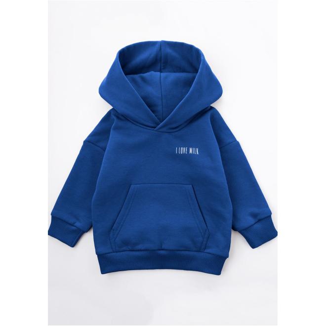 Dětská souprava I LOVE MILK v modré barvě