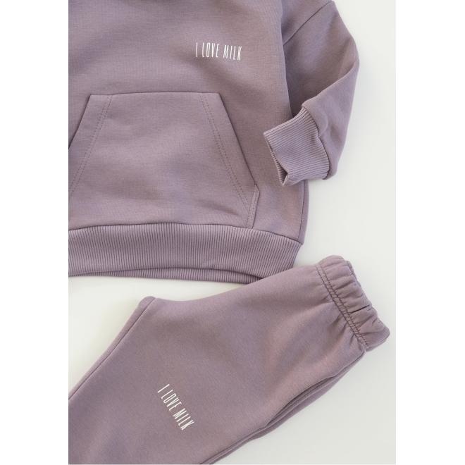 Sportovní souprava I LOVE MILK fialové barvy