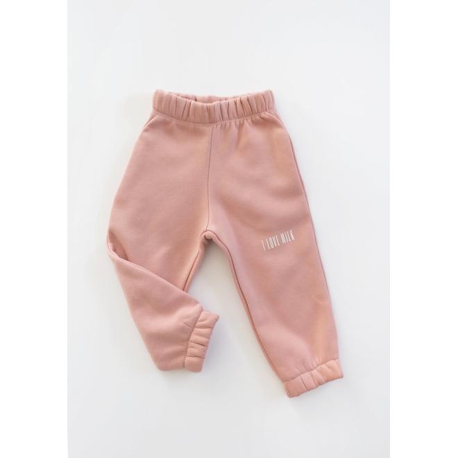 Růžová souprava s logem I LOVE MILK