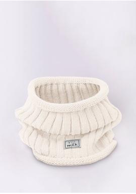 Dětský zimní komín I LOVE MILK v krémové barvě