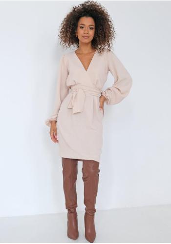 Béžové MOSQUITO šaty s jemným leskem