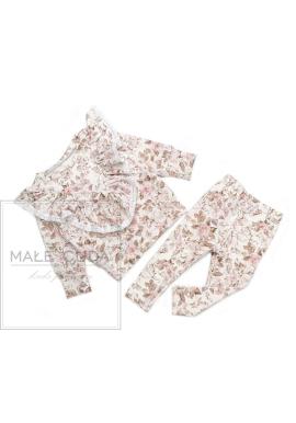 Dívčí souprava s růžovými květy