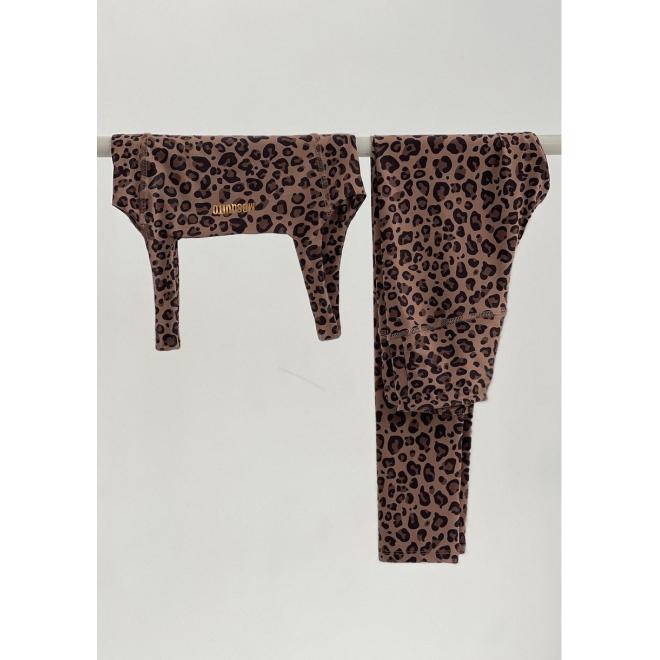 Leopardí top MOSQUITO v béžové barvě