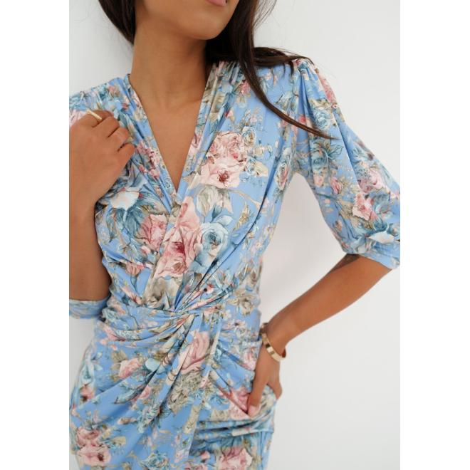 Koktejlové šaty MOSQUITO v modré barvě