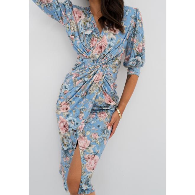 Koktejlové šaty MOSQUITO v modré barvě