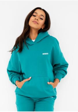 Mikina s kapucí MOSQUITO v tyrkysové barvě