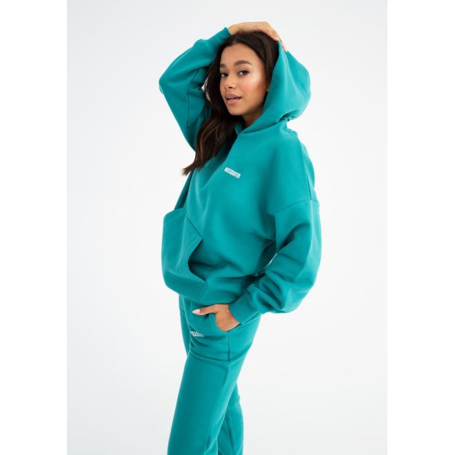 Mikina s kapucí MOSQUITO v tyrkysové barvě