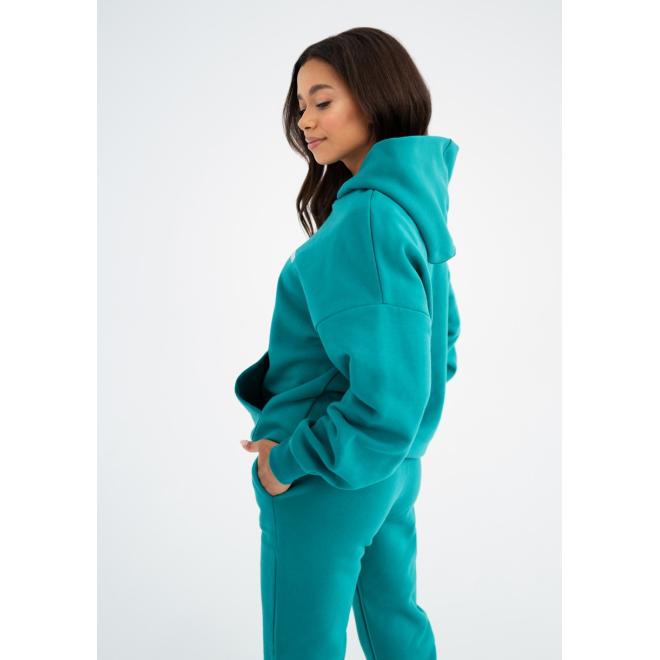 Mikina s kapucí MOSQUITO v tyrkysové barvě