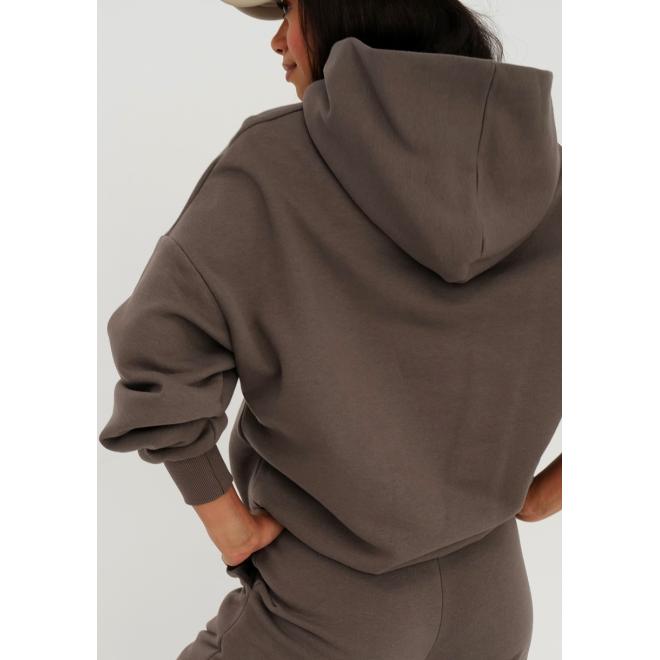 Hnědá mikina MOSQUITO s kapucí