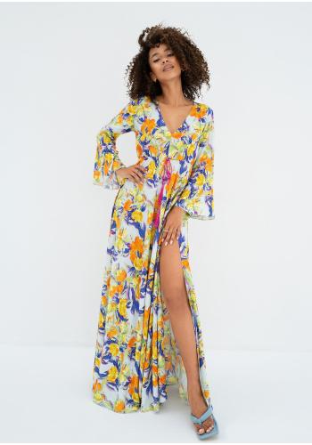 Letní kvítkované šaty MOSQUITO modré barvy