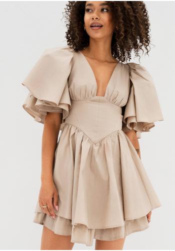 Béžové korzetové šaty MOSQUITO