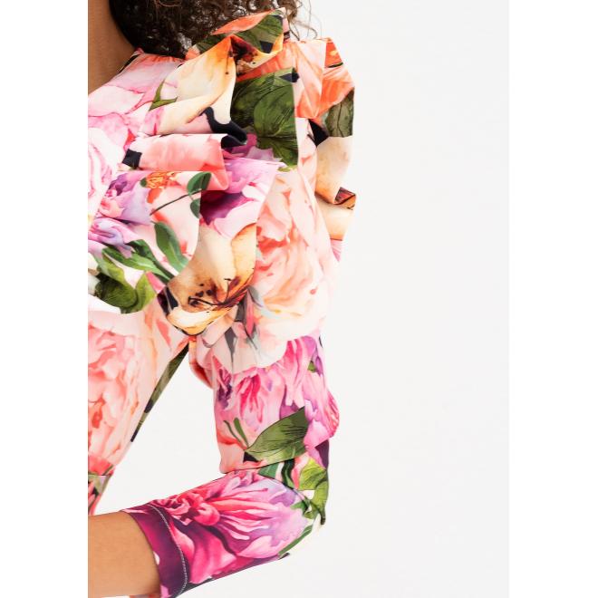 Květinové zavinovací šaty MOSQUITO s volány