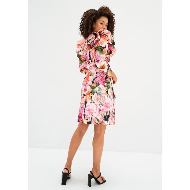 Květinové zavinovací šaty MOSQUITO s volány