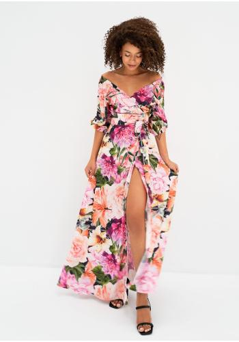 Maxi šaty MOSQUITO s růžovými květy