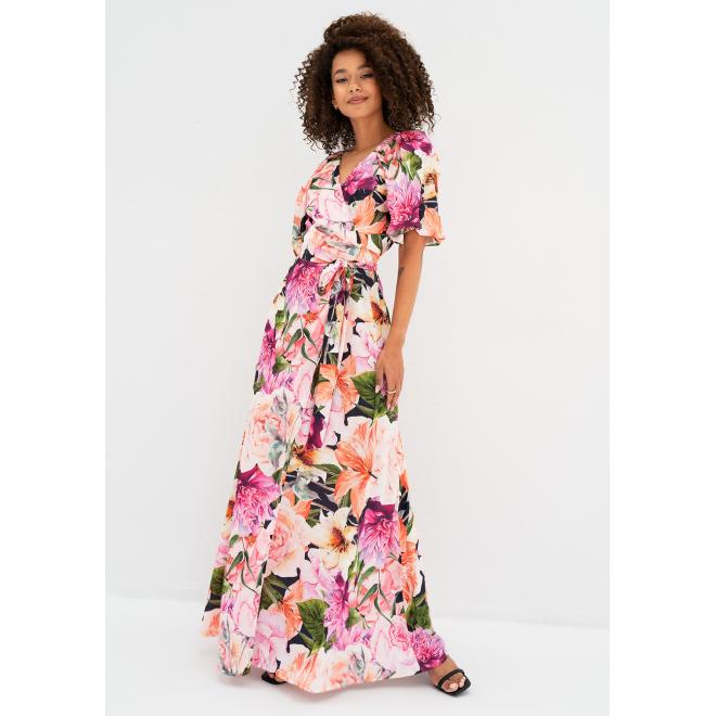 Maxi šaty MOSQUITO s růžovými květy